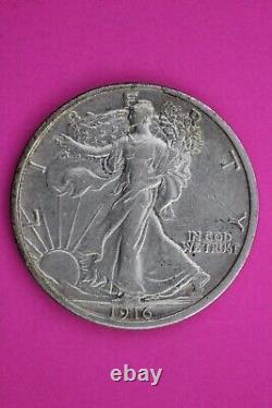 High Grade 1916 P Walking Liberty Half Dollar Scarce Key Date Silver Coin 150
