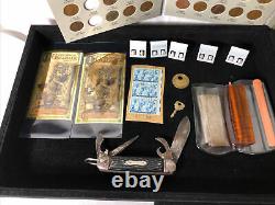 Junk Drawer Lot 1934 S Silver Walking Liberty Dollar Coins Gold Stamps Jewelry