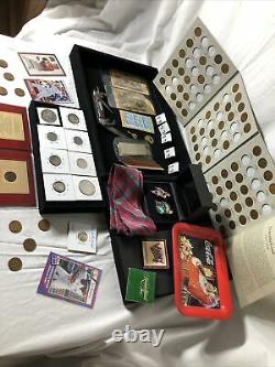 Junk Drawer Lot 1934 S Silver Walking Liberty Dollar Coins Gold Stamps Jewelry