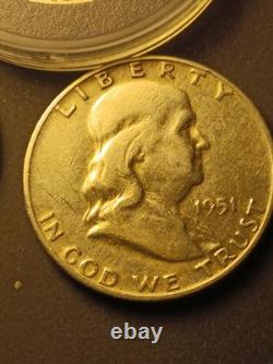 LOT OF 3 -1 Walking Liberty, 2 Franklin Half Dollar fillers- 90% Silver