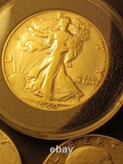 LOT OF 3 -1 Walking Liberty, 2 Franklin Half Dollar fillers- 90% Silver