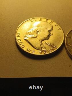LOT OF 3 -1 Walking Liberty, 2 Franklin Half Dollars, AU- 90% Silver