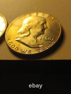 LOT OF 3 -1 Walking Liberty, 2 Franklin Half Dollars, AU- 90% Silver
