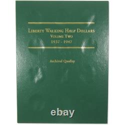 Liberty Walking Half Dollar 10 Coin Set AG 90% Silver 50c with Folder