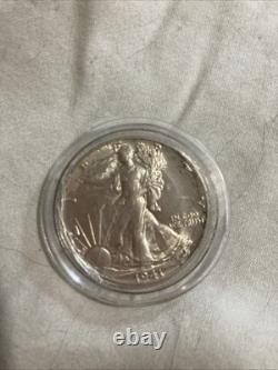 Liberty Walking Half Dollar 1941 Silver 50C Coin in Protective Case