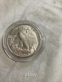 Liberty Walking Half Dollar 1941 Silver 50C Coin in Protective Case