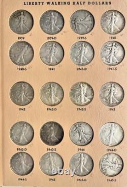 Liberty Walking Half Dollars in Dansco Album 62 Coins