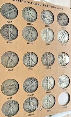 Liberty Walking Half Dollars in Dansco Album 62 Coins