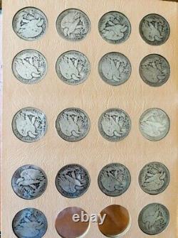 Liberty Walking Half Dollars in Dansco Album 62 Coins