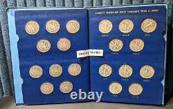 Liberty Walking Halves 1941-1947 Whitman Album No. 9424 Complete Silver Coin Set