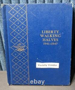 Liberty Walking Halves 1941-1947 Whitman Album No. 9424 Complete Silver Coin Set