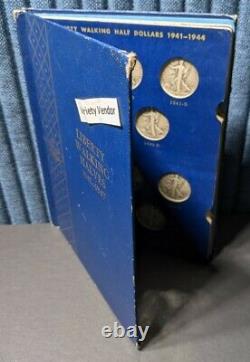 Liberty Walking Halves 1941-1947 Whitman Album No. 9424 Complete Silver Coin Set