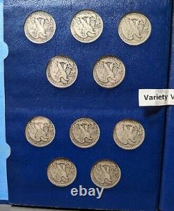 Liberty Walking Halves 1941-1947 Whitman Album No. 9424 Complete Silver Coin Set