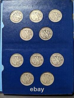 Liberty Walking Halves 1941-1947 Whitman Album No. 9424 Complete Silver Coin Set