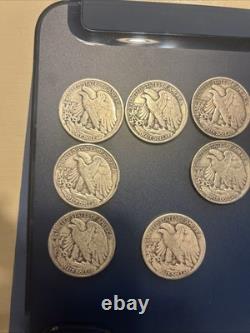 Lot 10 Walking Liberty Half Dollars 1917-1945 Mixed Mint 90% Silver $5 FV