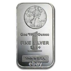 Lot 5 X 1 Troy Oz. 999 Fine Silver Walking Liberty Bars Bu