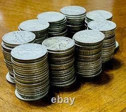 Lot Of 180 Silver Walking Liberty Half Dollars Mixed Dates/Mints VF Or Better