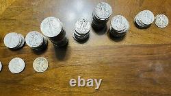 Lot Of 180 Silver Walking Liberty Half Dollars Mixed Dates/Mints VF Or Better