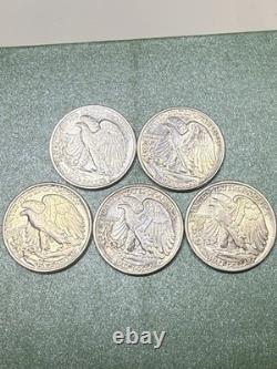 Lot Of 20 Walking Liberty Silver Half Dollars