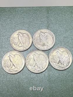 Lot Of 20 Walking Liberty Silver Half Dollars
