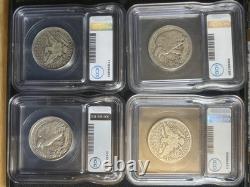 Lot Of (4) Silver Barber & Walking Liberty Half Dollars 50c