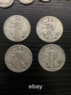 (Lot Of 4) Walking Liberty 90% Silver US Half Dollar Coins