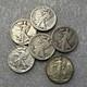 Lot Of (6) Walking Liberty Half Dollars. With Key Dates