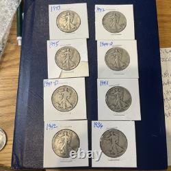 Lot Of 8 Walking Liberty Half Dollars all 90% Silver