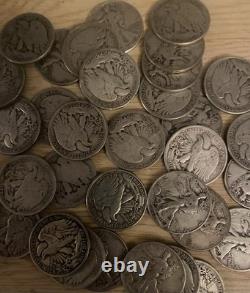 Lot Of Silver Walking Liberty Half Dollars? 3 Ounces Of 90% Silver
