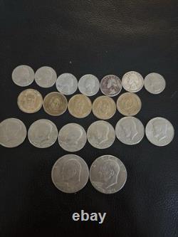 Lot Of Vintage Silver Coins Walking Liberty & Kennedy Half Dollars Quarters Set