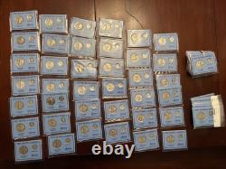 Lot of 10Littleton Two Silver Classics Set Walking Liberty & Half Mercury Dime