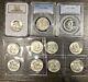 Lot Of 10 Half Dollars (1945 Walking Liberty Ms64, 1954 Franklin Pr65, Pcgs Ngc)