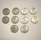 Lot Of 10 Liberty Walking Half Dollar 50c Silver 0.9 Fine. Random Mints