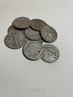 Lot of 10 Walking Liberty Half Dollar 90% Silver Choose How Many Lots of 10