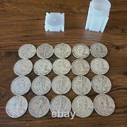 Lot of 20 mixed 90% silver half dollars franklin walking liberty silver bullion