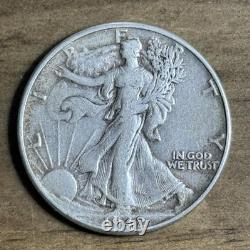Lot of 4 Walking Liberty Half Dollars 90% Silver Coins 1936 1941 1942 Circulat