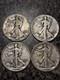Lot Of (4) Walking Liberty's Half Dollars Random Dates Free Shipping