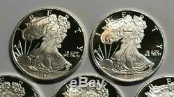 Lot of 5 1 oz. 999 Fine Silver Sunshine Mint Walking Liberty Rounds in Flips