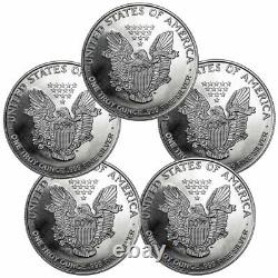 Lot of 5 Highland Mint Walking Liberty 1 oz Silver Round Brilliant Uncirculated