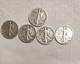 Lot Of 5 Vg 1943 Walking Liberty Half Dollars 90% Silver Ww2 Era Dates