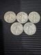 Lot Of 5 Walking Liberty Half Dollar, 90% Silver, 1920,1941,1943,1945,1947