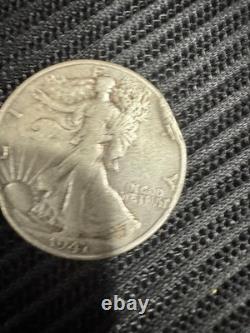 Lot of 5 Walking Liberty Half Dollar, 90% Silver, 1920,1941,1943,1945,1947