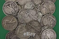 MAKE OFFER 1 Troy Pound Walking Liberty Half Dollars Junk 90% Silver Coins