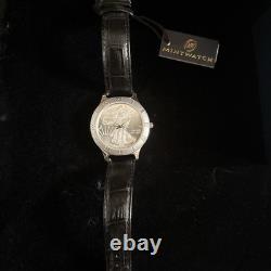 Mintwatch Silver Liberty Series Swiss Quartz Watch Walking Liberty Dial New