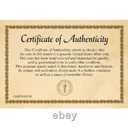 NEW Silver Walking Liberty Half Dollar Coin Pocket Watch 9060