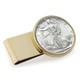 New Silver Walking Liberty Half Dollar Stainless Steel Coin Money Clip 13137