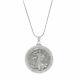New Sterling Silver Twisted Rope Silver Walking Liberty Half Dollar Coin Pendant