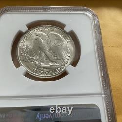 NGC 1944WALKING LIBERTY 0.3617oz Fine Silver 0.9 Finest MS66