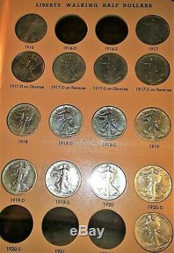 Nearly Complete Set Of Liberty Walking Half Dollars (1916-1947) In Dansco Album