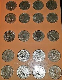 Nearly Complete Set Of Liberty Walking Half Dollars (1916-1947) In Dansco Album